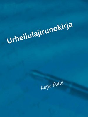 cover image of Urheilulajirunokirja
